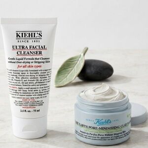 Kiehl’s Ultra Facial Cleanser 2.7 Fl OZ + Rare Earth Clay Mask .95 FL oz Set
